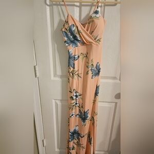Floral bodycon maxi dress